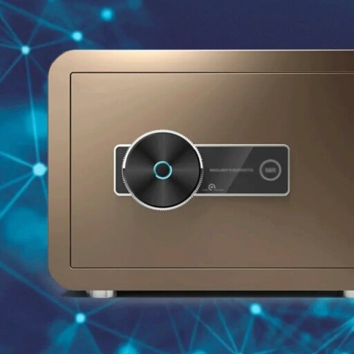 Stylish MFORTAB Digital Currency Safe in a modern setting