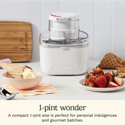 Cuisinart 1-pt Wonder Ice Cream Maker on a kitchen counter