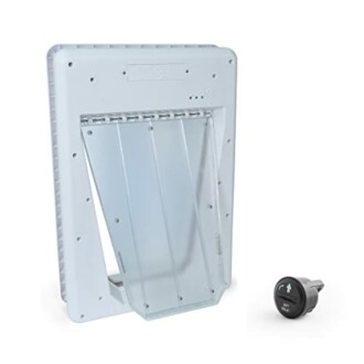 Automatic pet door with control knob