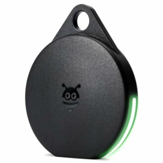 Black smart key finder with green LED light