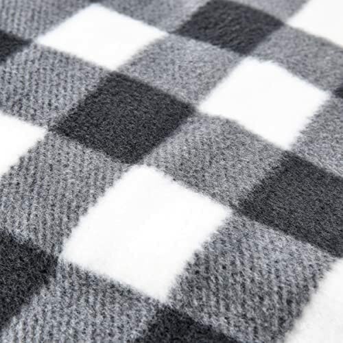 Close-up of black and white checkered fabric