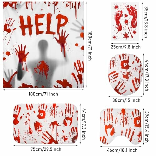 Halloween Shower Curtain Set