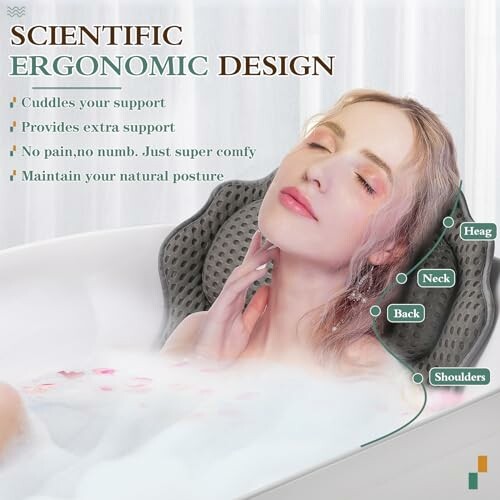 RUVINCE Ergonomic Bath Pillow