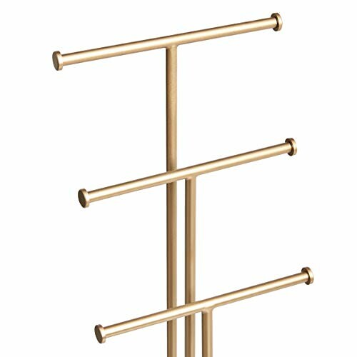 Gold metal towel rack with multiple bars