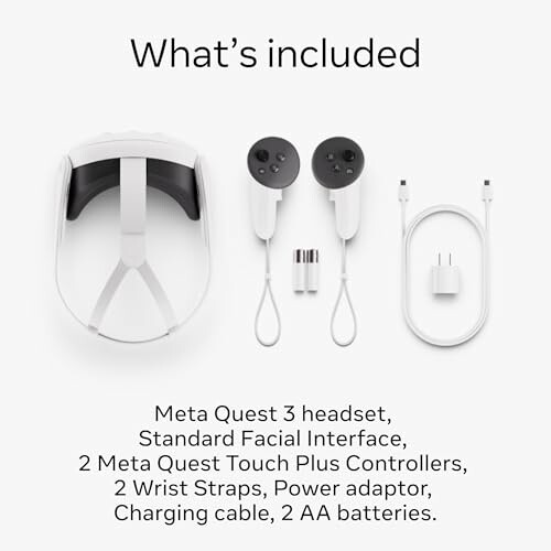 Meta Quest 3 headset and accessories included