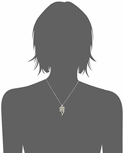 Silhouette of a person wearing a necklace