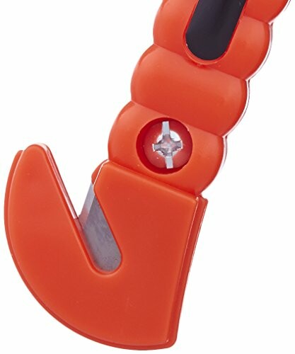 Close-up of an orange safety cutter tool.
