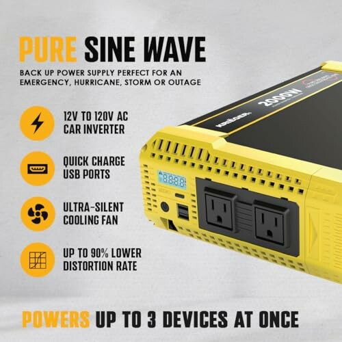 Krieger 2000 Watt Pure Sine Power Inverter