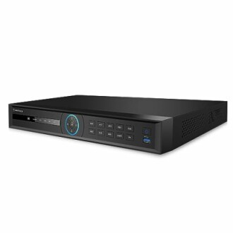 Black security DVR system with control buttons.