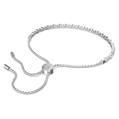 Silver adjustable bracelet with chain and clasp