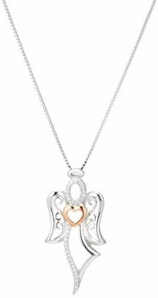 Amazon Essentials Two-Tone Angel Necklace