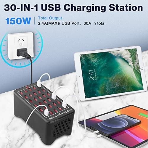 Cinlinso 30 Port USB Charging Station