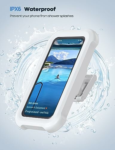 IPX6 waterproof phone case for shower protection