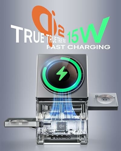 Wireless charger with 15W fast charging capability