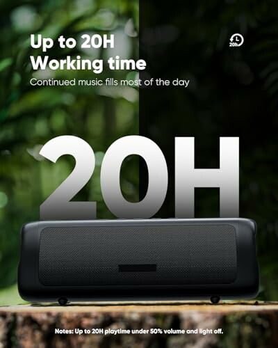 Bluetooth speaker with HD sound for parties and outdoor use.