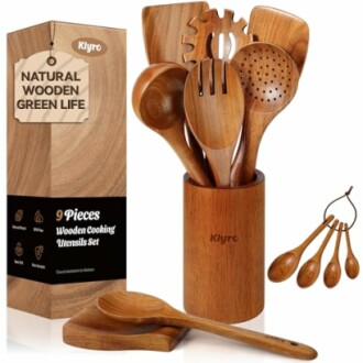 KLYRO Wooden Cooking Utensils Set