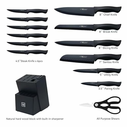 HUNTER.DUAL 15 Pcs Kitchen Knife Set